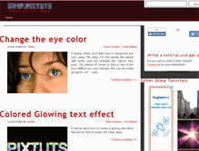 Tablet Screenshot of gimp.pixtuts.com